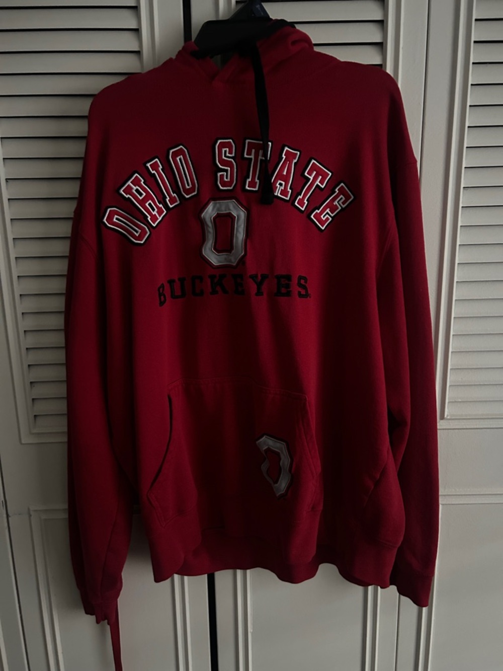 Buckeyes Red Crewneck Hoodie - Men's Collegiate Pullover